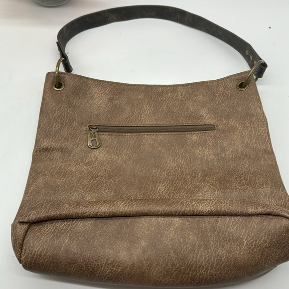 Montana West Two Tone Brown Shoulder Bag BRN6020C - Picture 4 of 16